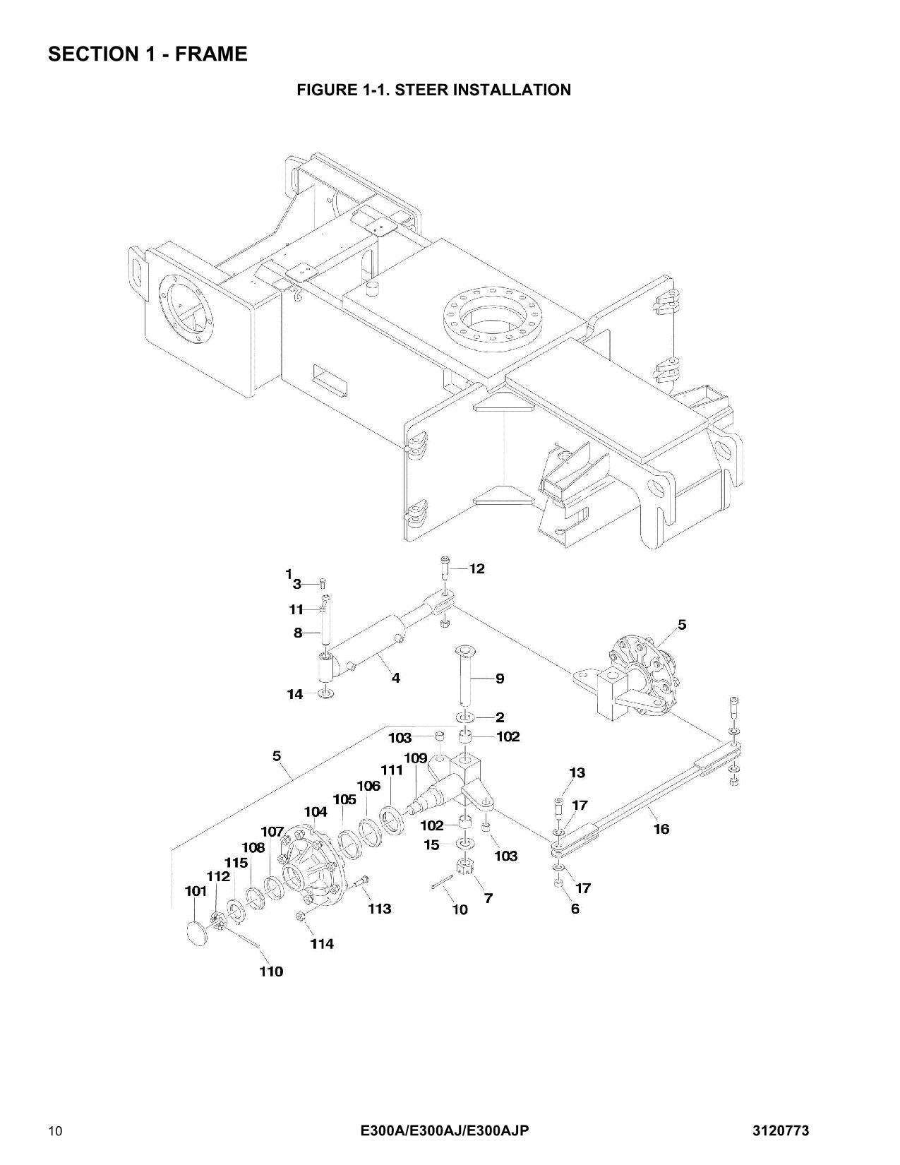 Manual del catálogo de piezas de plataformas elevadoras JLG E300A E300AJ E300AJP anterior al 0300138358