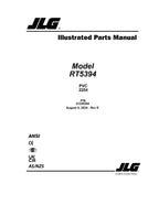 JLG RT5394 Scissor Lift Parts Catalog Manual 31220304