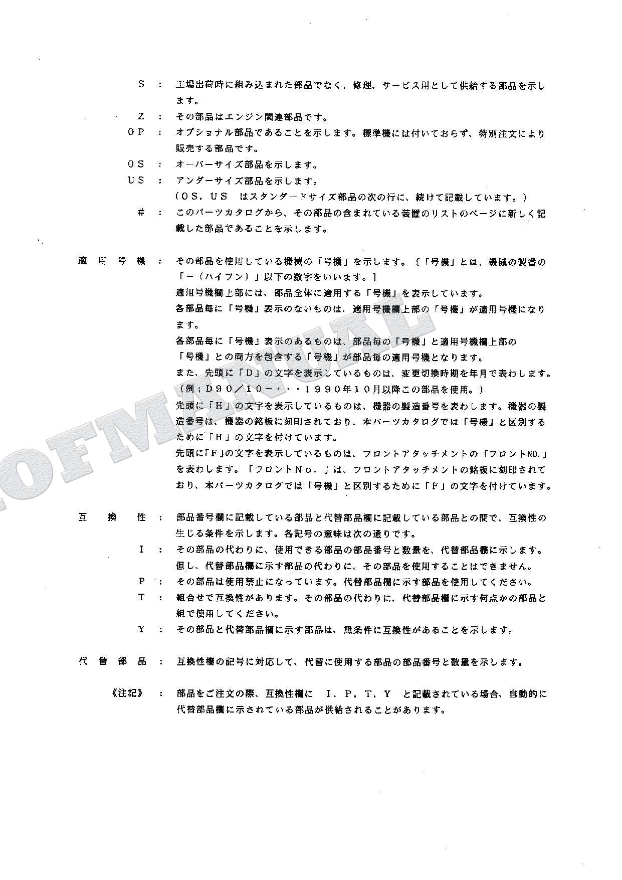 HITACHI EX100-2 Excavator Parts Catalog Manual SN 30001-