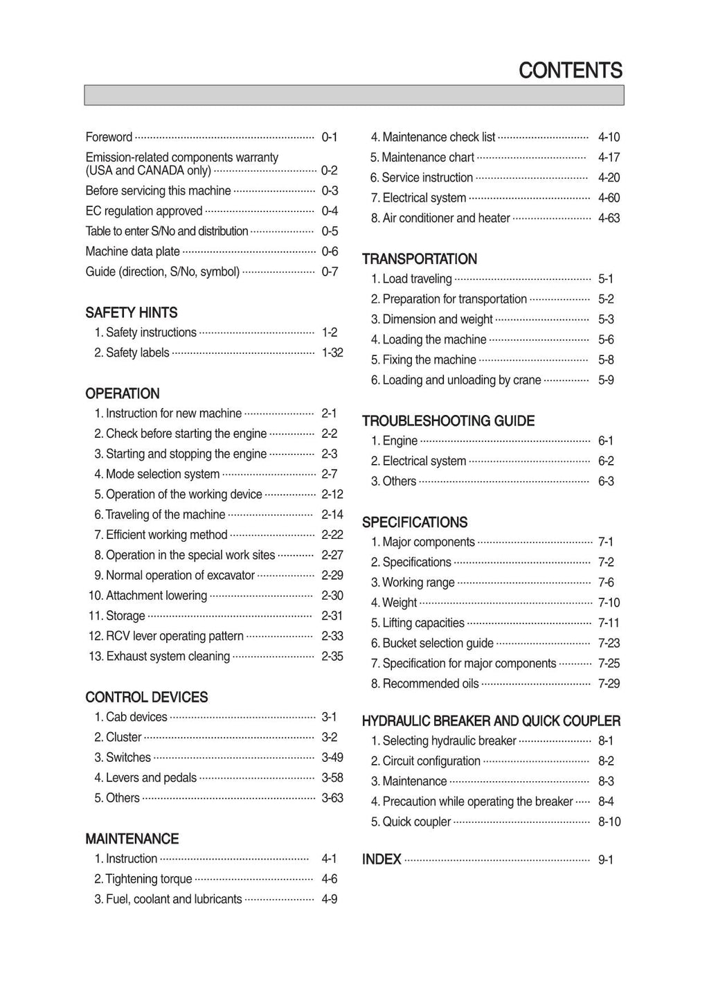 Hyundai HW150A CR WHEELED EXCAVATOR Operators Maintenance Manual