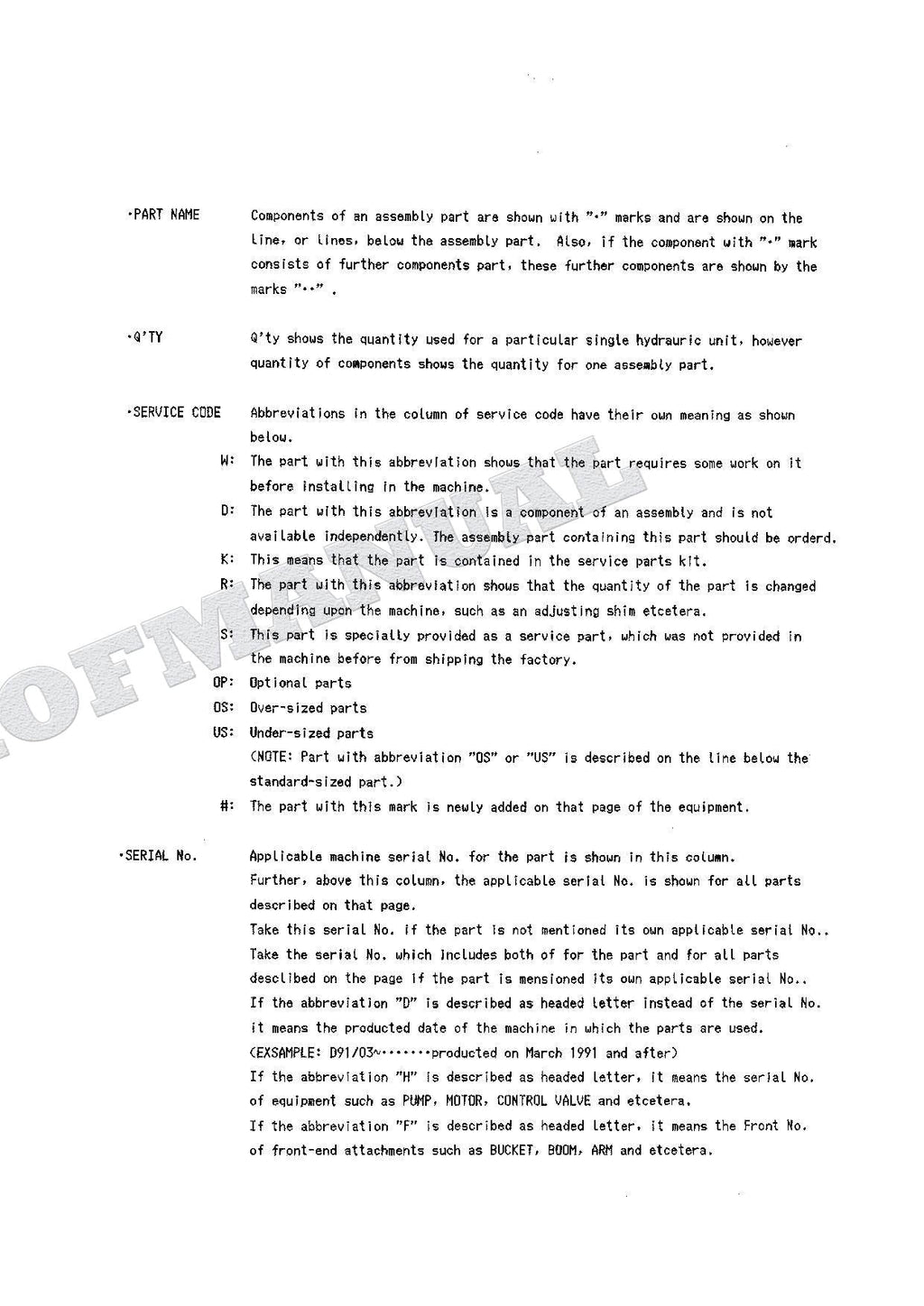 HITACHI EX100WD-2 Equipment Component Excavator Parts Catalog Manual