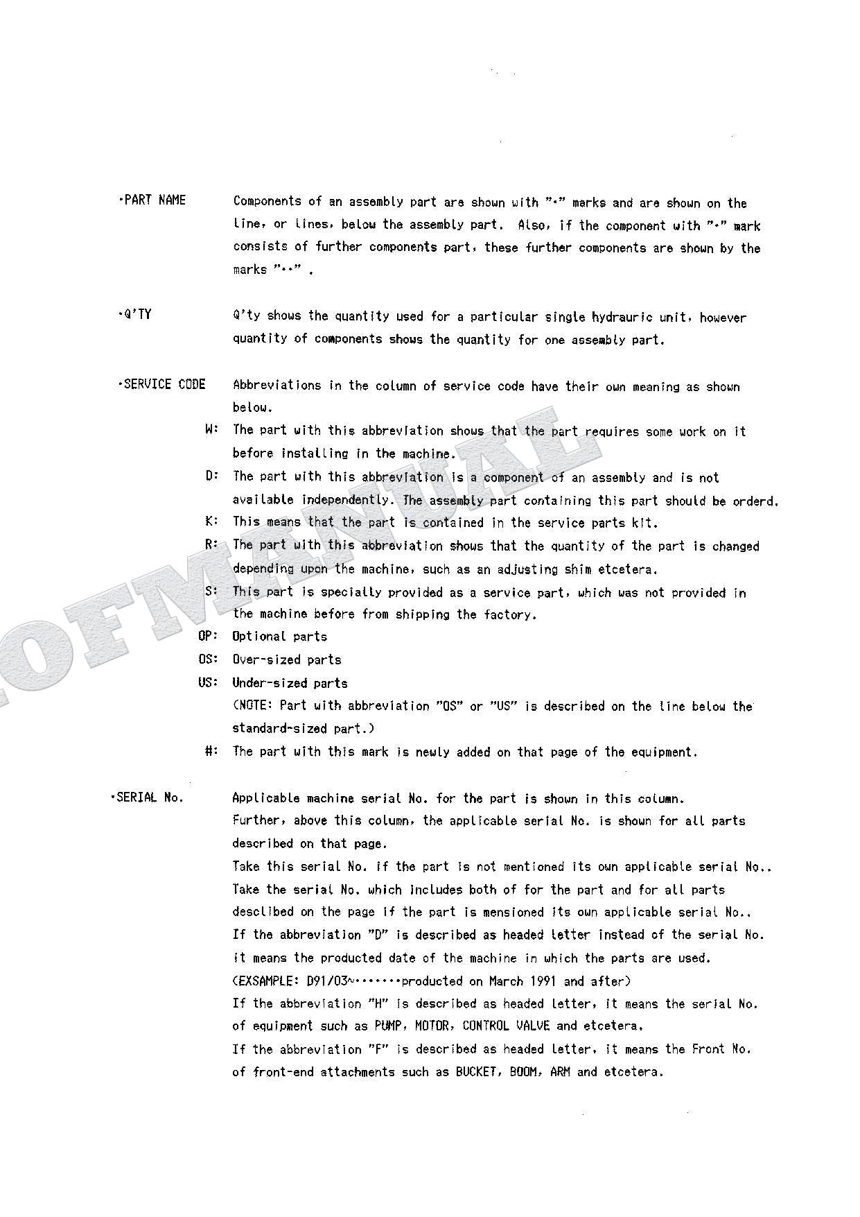 HITACHI EX100WD-2 Equipment Component Excavator Parts Catalog Manual