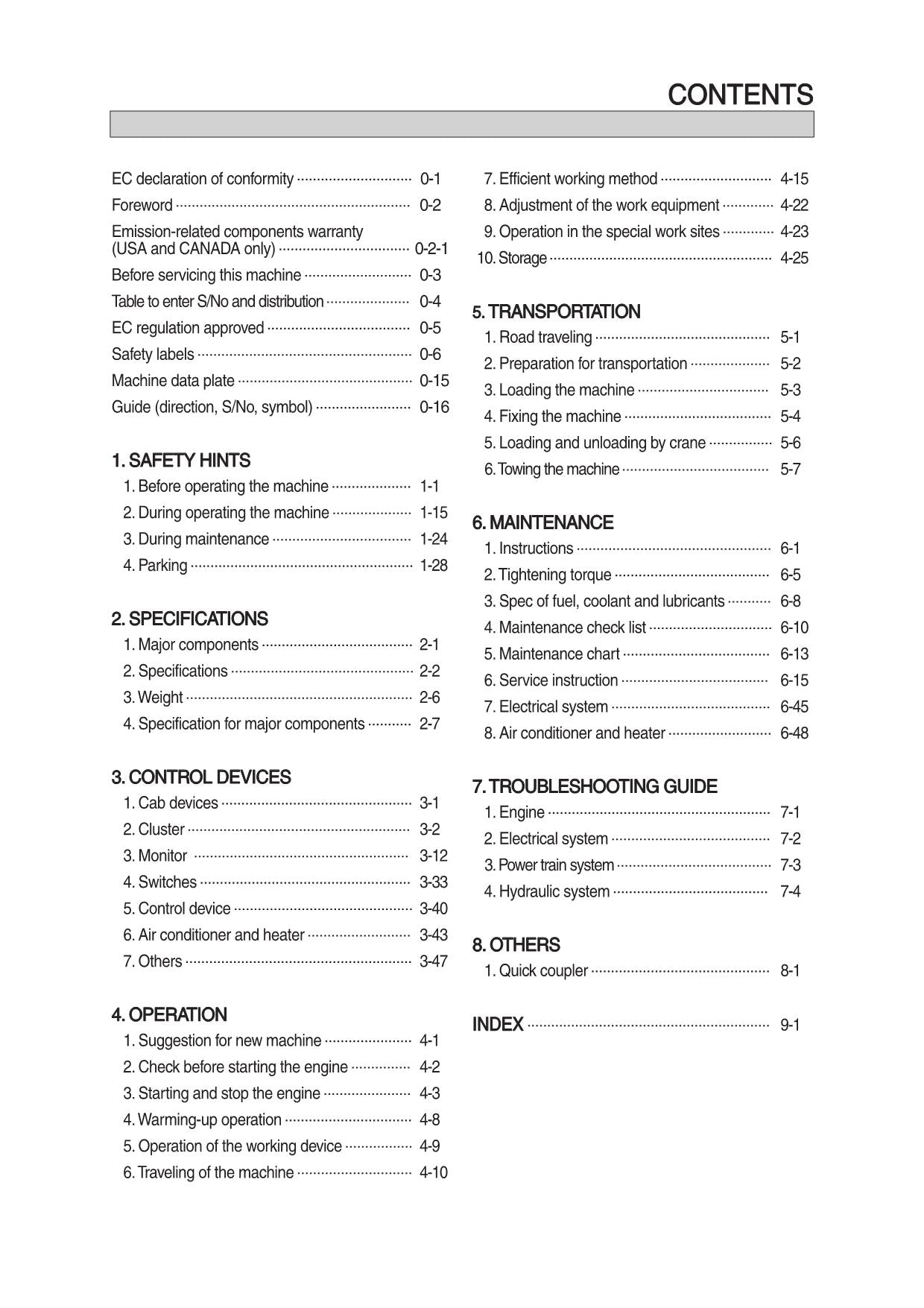 Hyundai HL730-9A WHEEL LOADER Operators Maintenance Manual
