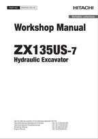 HITACHI ZAXIS ZX135US-7 Excavator Workshop Service Manual