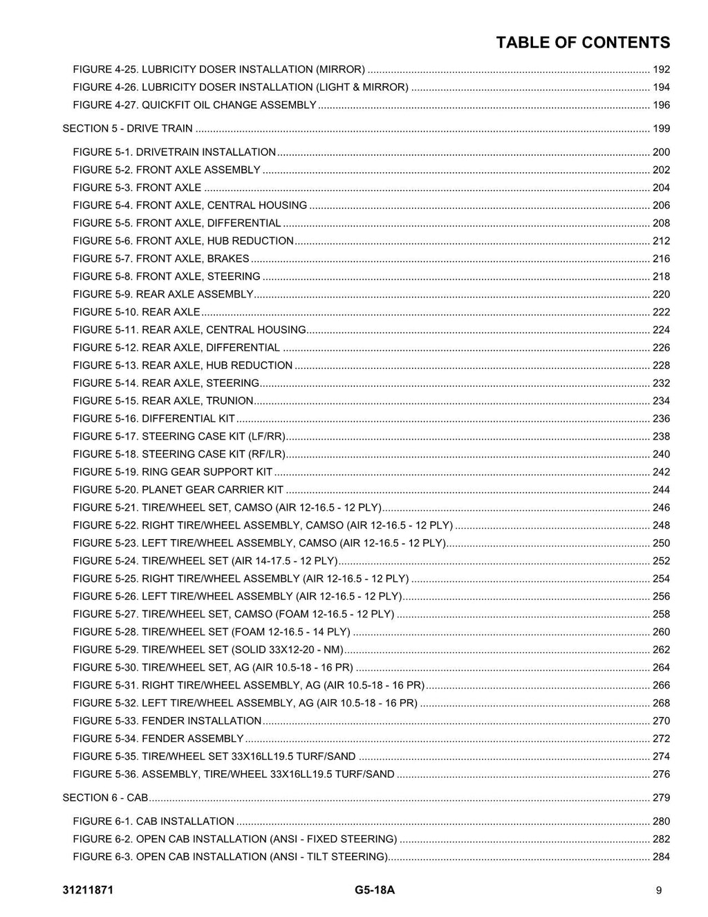Manual del catálogo de piezas del manipulador telescópico JLG G5-18A 31211871