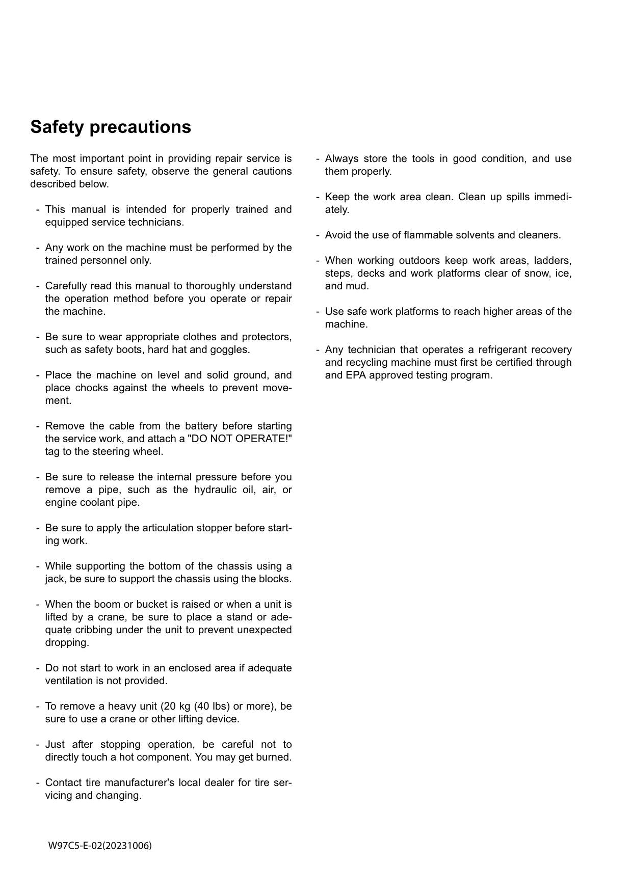 Hitachi ZW370 Wheel Loader Workshop Manual