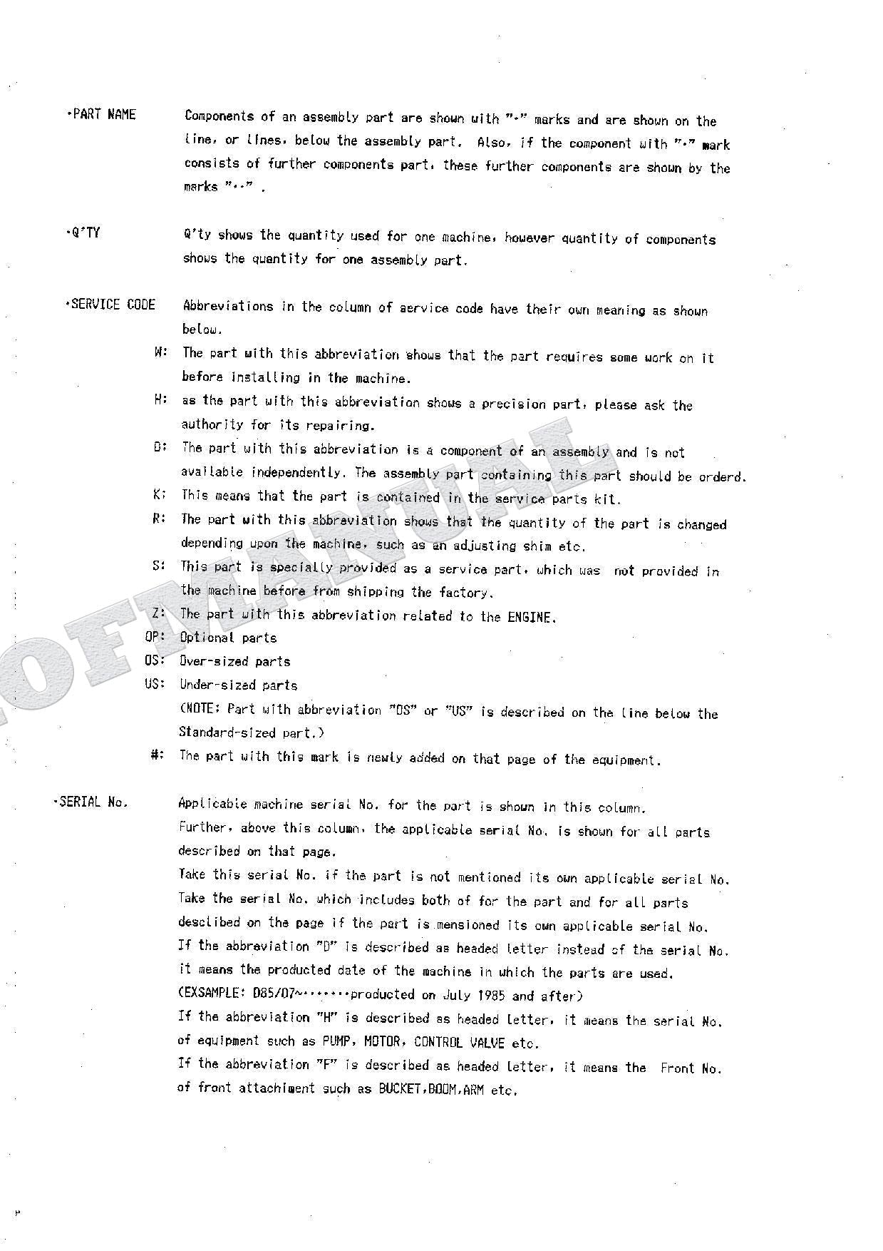 HITACHI WH04D Excavator Parts Catalog Manual P116-2-6