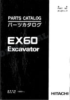 HITACHI EX60 Excavator Parts Catalog Manual P107-1-7