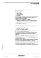 Liebherr L554 Wheel Loader Operators manual serial 0202