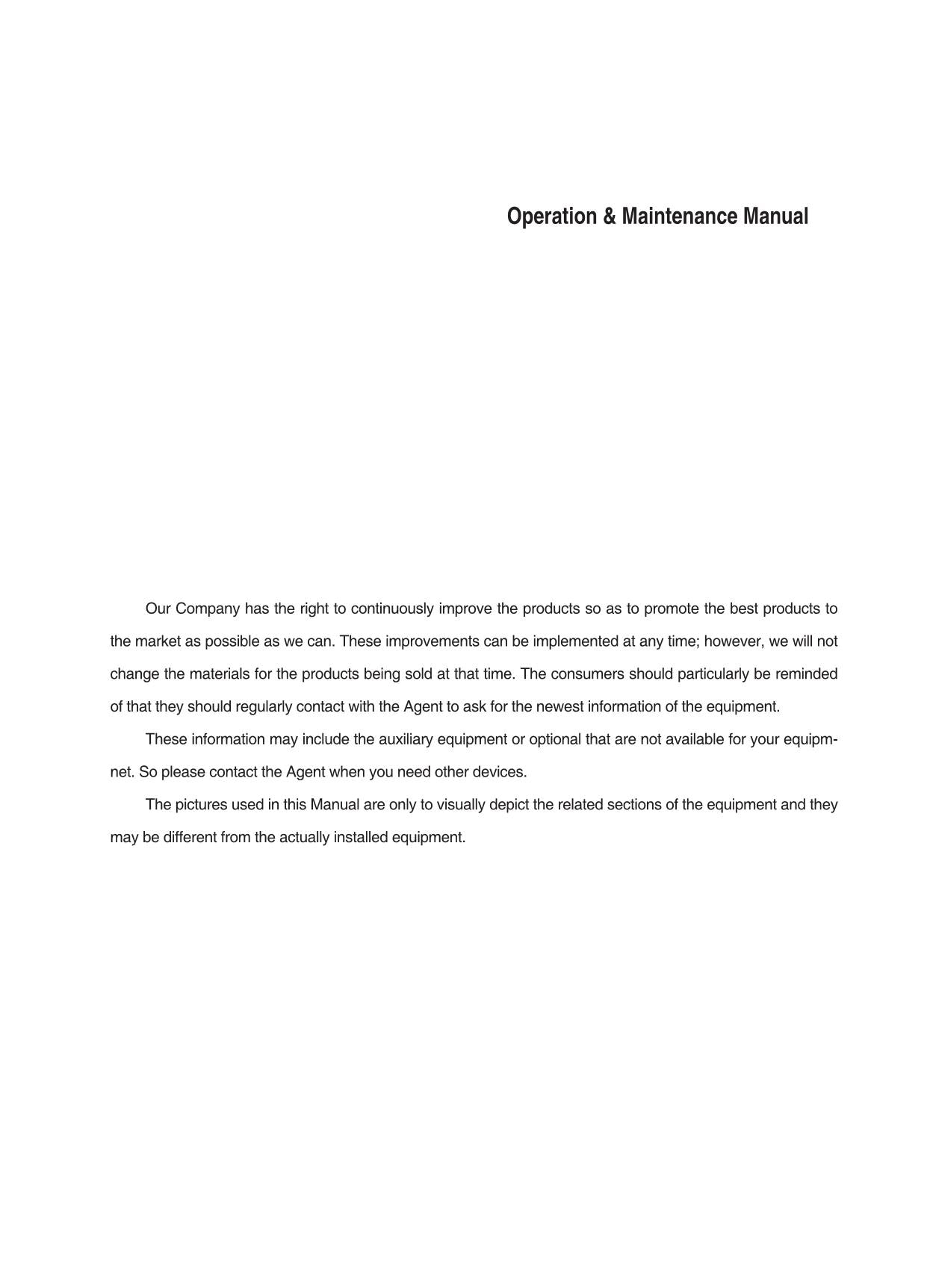 Hyundai HL630V HL635V WHEEL LOADER Operators Maintenance Manual