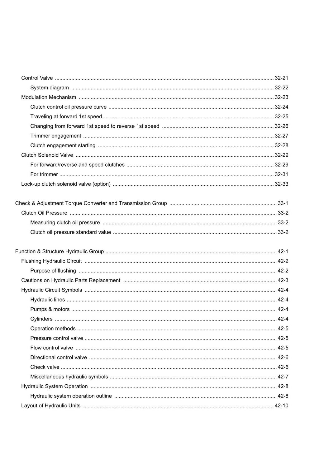 Hitachi ZW330 Wheel Loader Technical Manual Operational Principle