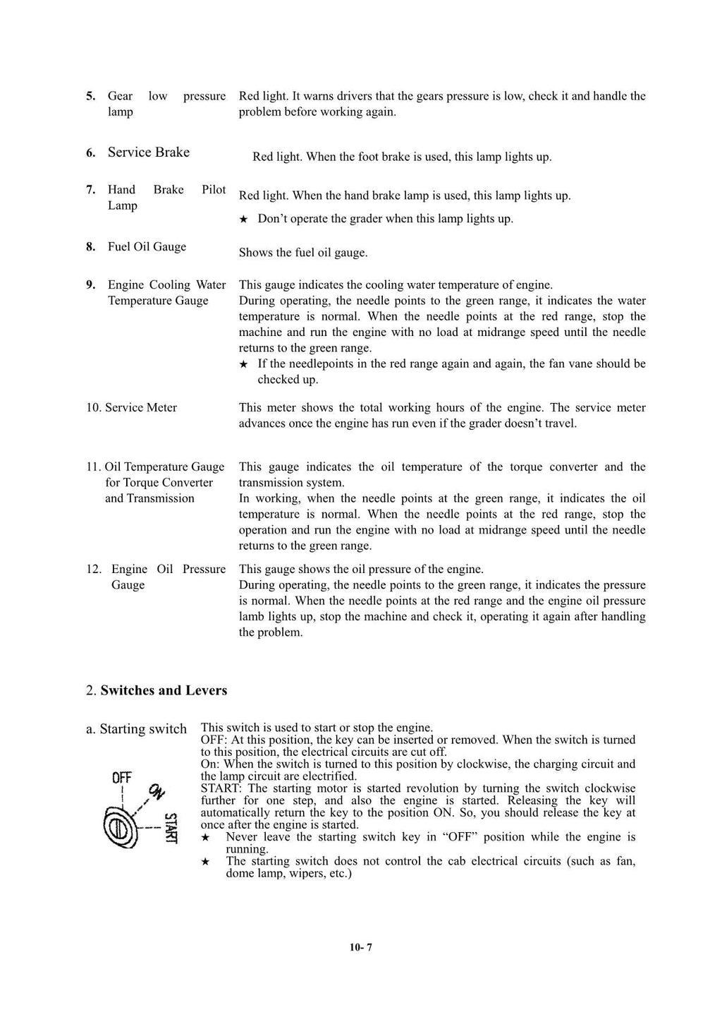Hyundai HG170 MOTOR GRADER Operators Maintenance Manual