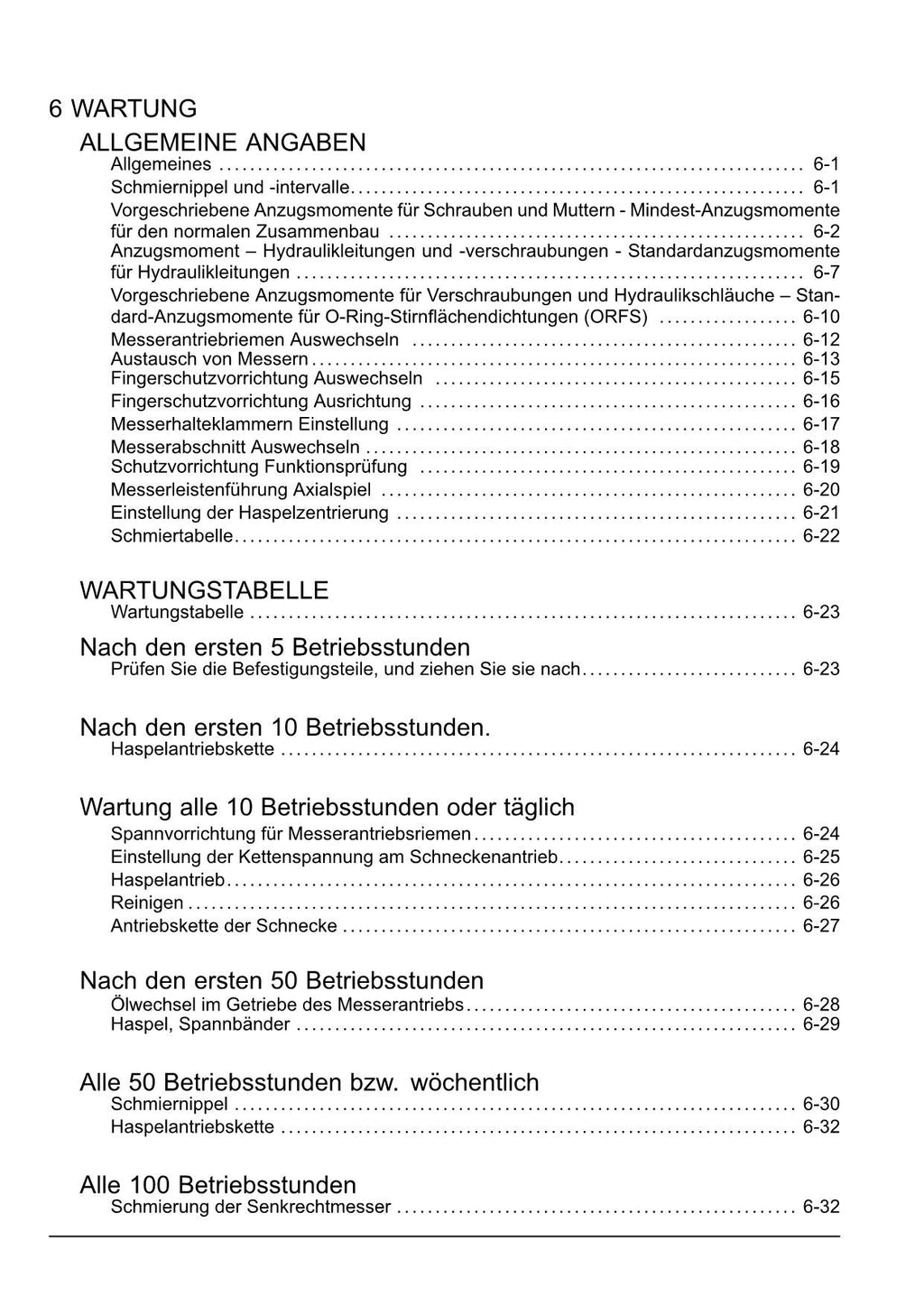 New Holland 760CG Schneidwerk Betriebsanleitung Ab 8052