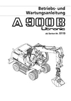 Liebherr A900 B Hydraulikbagger Betriebsanleitung Wartungsanleitung
