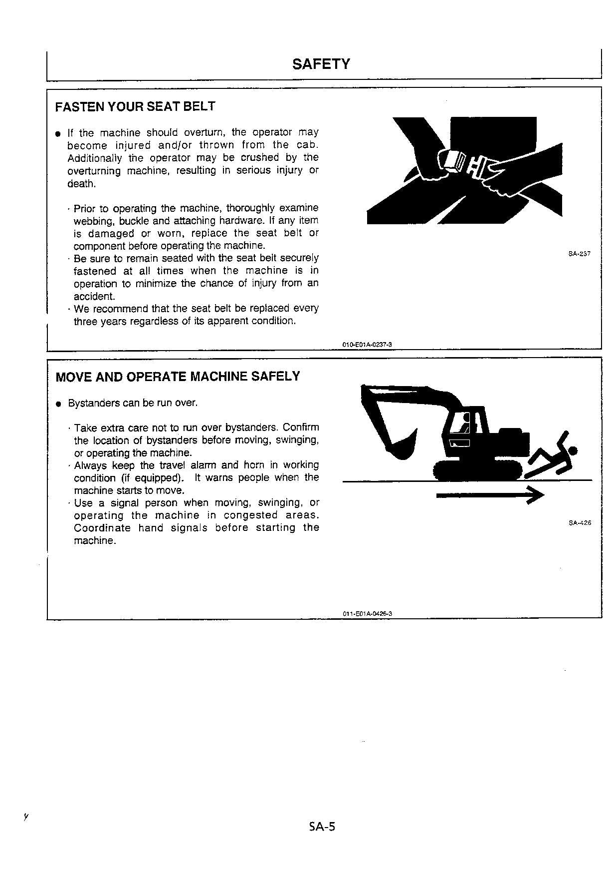 HITACHI EX120-5 Excavator Troubleshooting Technical Manual