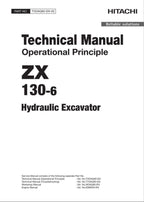 HITACHI ZAXIS ZX130-6 Excavator Operational Principle Technical Manual