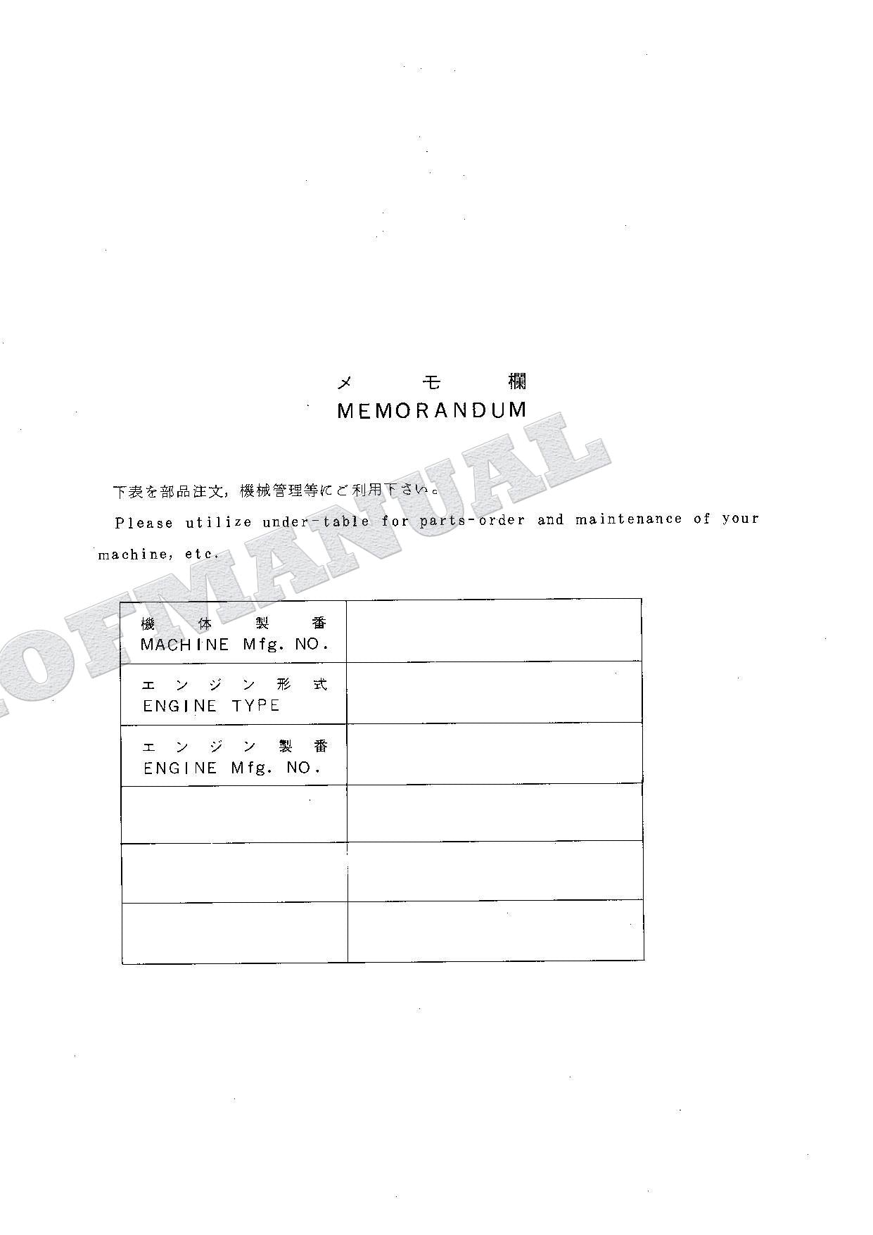 HITACHI EX100WD-3C Excavator Parts Catalog Manual SN 04002-