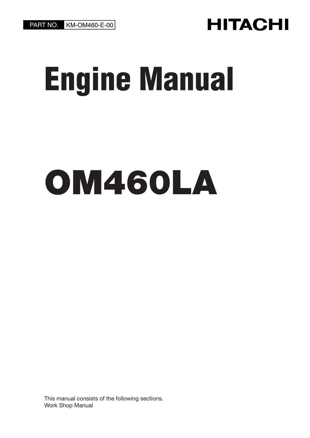 Hitachi OM460LA Wheel Loader Engine Manual