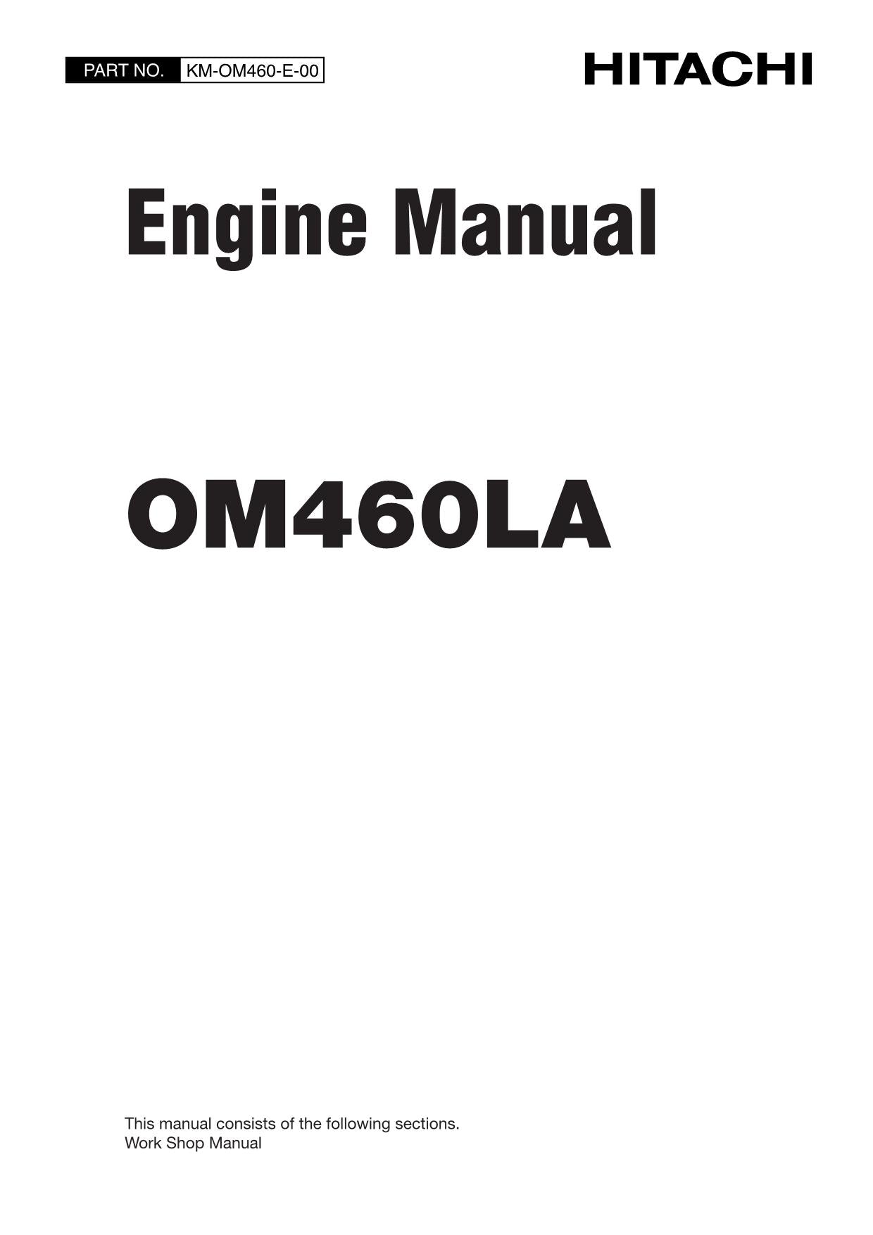 Hitachi OM460LA Wheel Loader Engine Manual