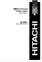 Hitachi LX290E-2 Wheel Loader Parts Catalog Manual SN 382F1500-up