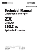 Hitachi ZX280-5G ZX280LC-5G Excavator Operational Principle Service manual