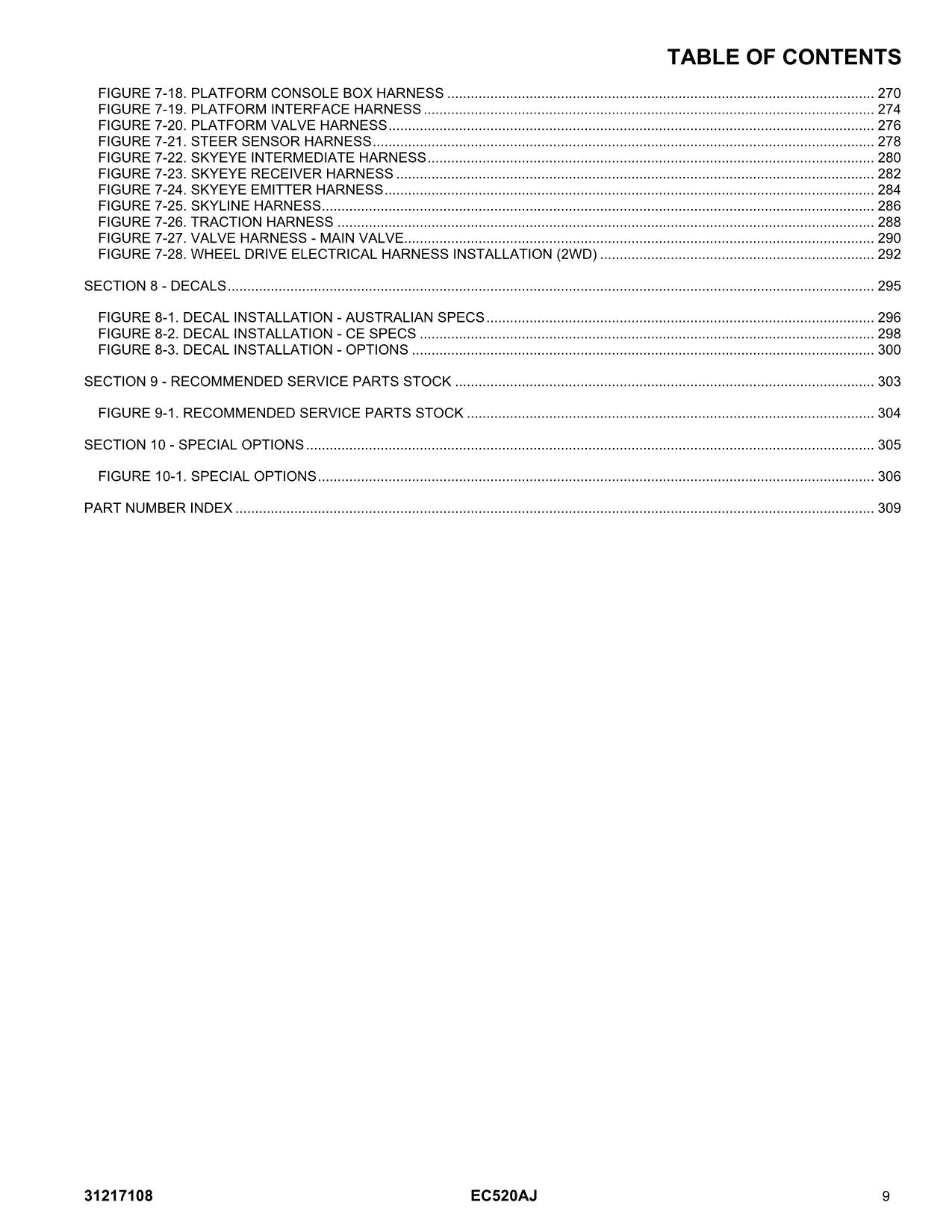 Manual del catálogo de piezas del elevador de pluma JLG EC520AJ anterior a C300000330