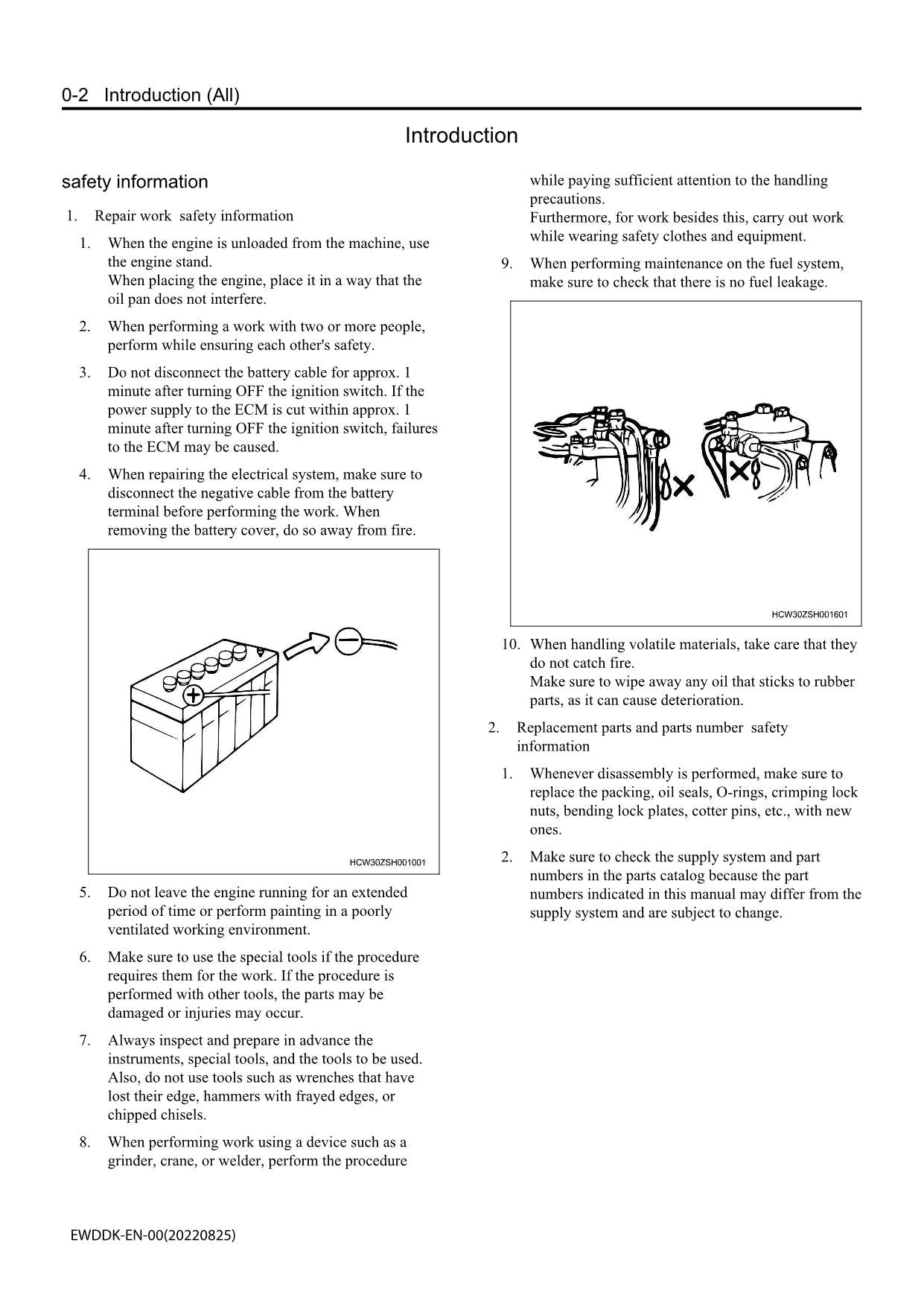 Hitachi 6HK1 GB3 STNDRD Operat Troubleshoot Workshop Engine Service manual EWDDK