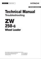 Hitachi ZW250-G Wheel Loader Technical Manual Troubleshooting
