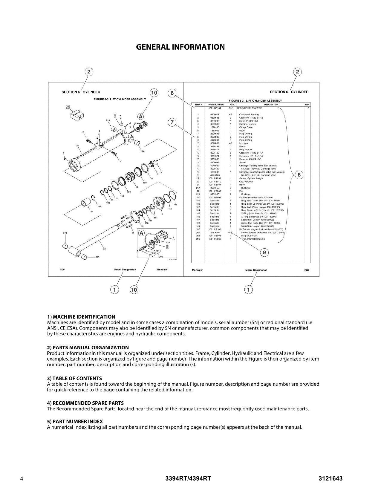 Catálogo de piezas del elevador de tijera JLG 3394RT 4394RT Manual 0200239053 al presente
