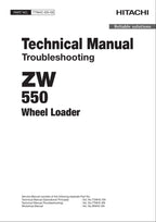 Hitachi ZW550 Wheel Loader Tech Manual Troubleshooting +Schematics TTNHC-EN-00