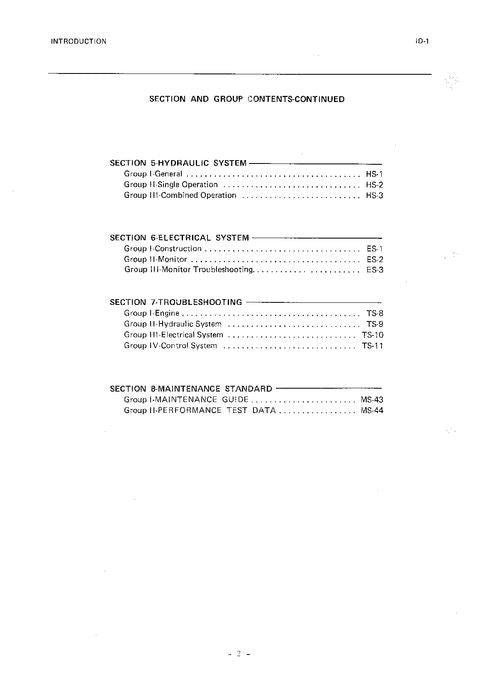 HITACHI UH053 EXCAVATOR SERVICE MANUAL