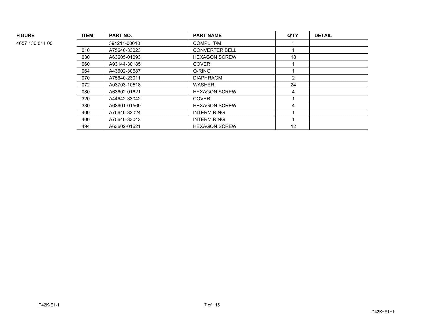 Hitachi LX210E LX210E-2 Wheel Loader Parts Catalog Manual
