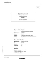 Liebherr P954 C Excavator Operators manual