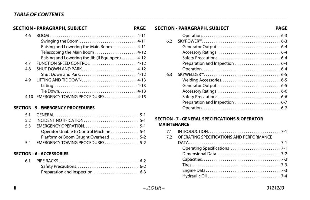 Manual del operador de mantenimiento y operación del elevador de pluma JLG 18RS 18RSJ