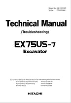 HITACHI EX75US-7 Excavator Troubleshooting Technical Manual