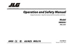 Manual del operador de mantenimiento y operación de la plataforma elevadora JLG H800AJ 31219015
