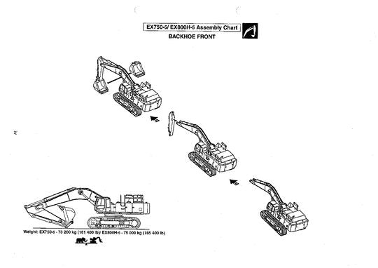 HITACHI EX750-5 EX800H-5 EXCAVATOR SERVICE MANUAL KO17700