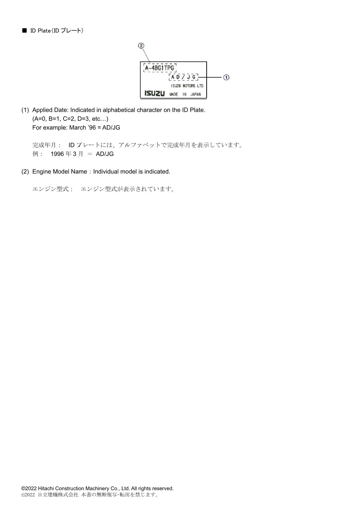 Hitachi ZW550-5B ISUZU 6WG1-XZWB02 Engine Wheel Loader Parts Catalog Manual