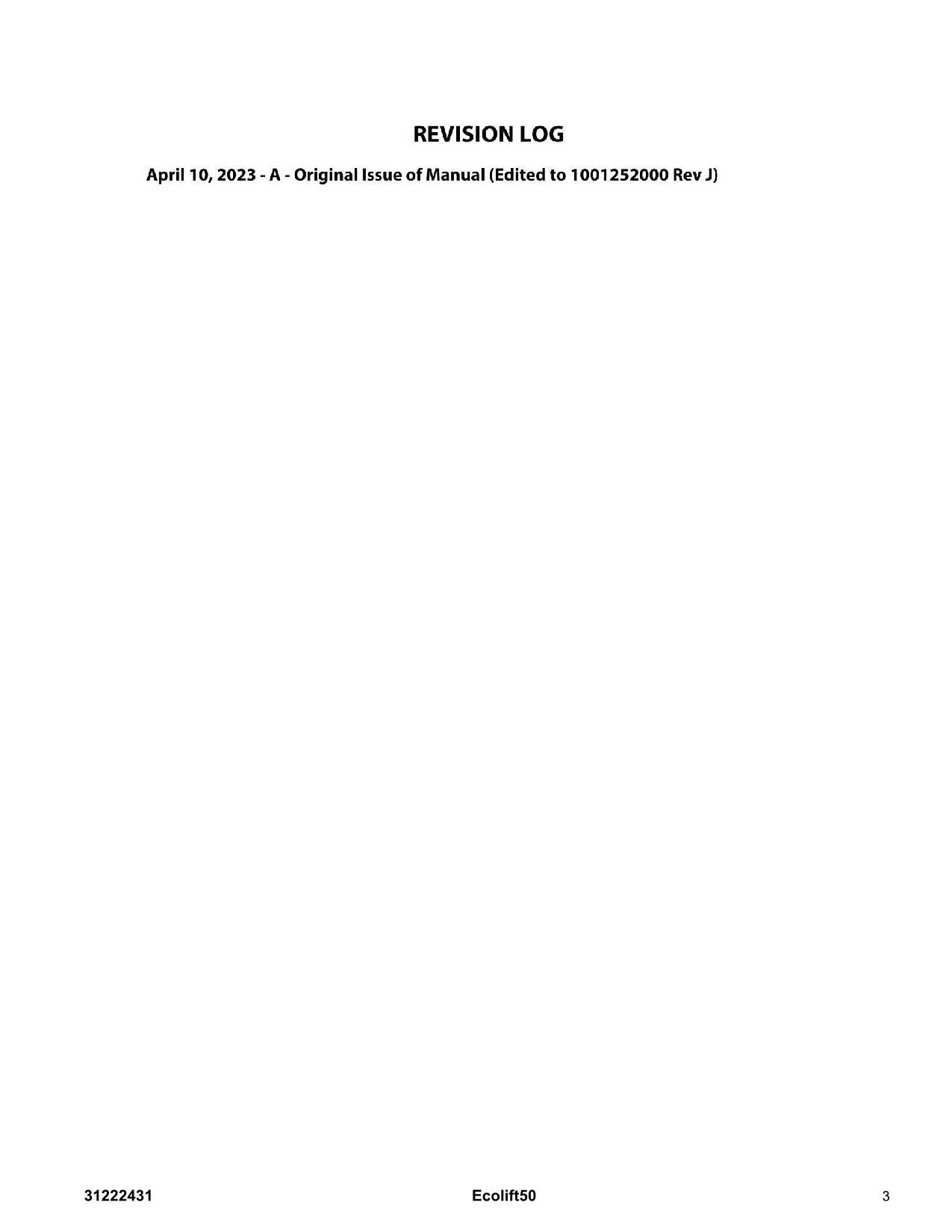 Manual del catálogo de piezas del mástil vertical JLG Ecolift 50