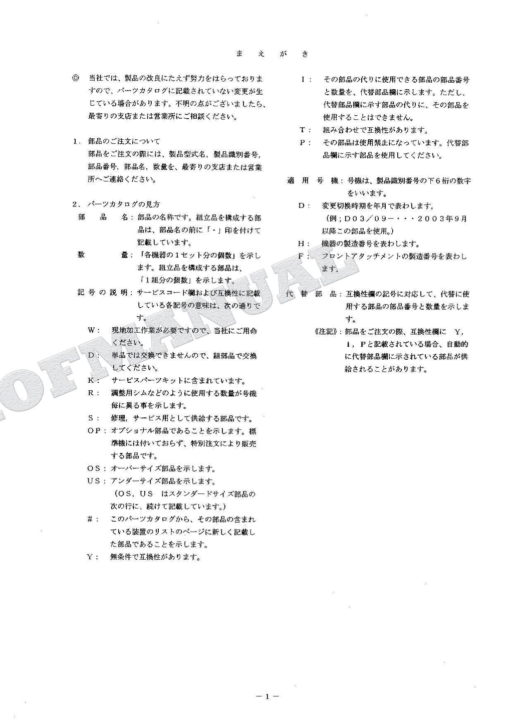 HITACHI ZX135US ZX135US-E ZX135USK Equipment Excavator Parts Catalog Manual