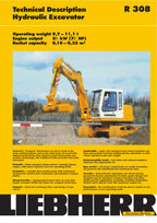 Liebherr R308 Excavator Operators manual