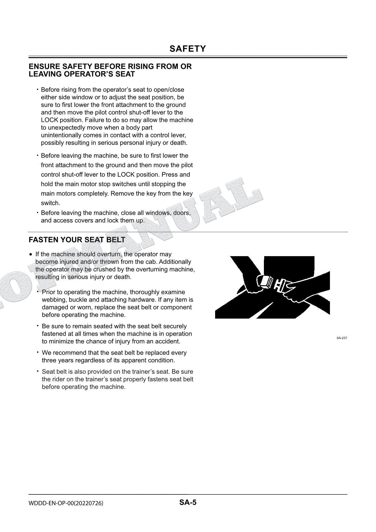HITACHI ZX210LC-5B ZX330-5 Telescopic Arm Rope Service Repair Workshop Manual