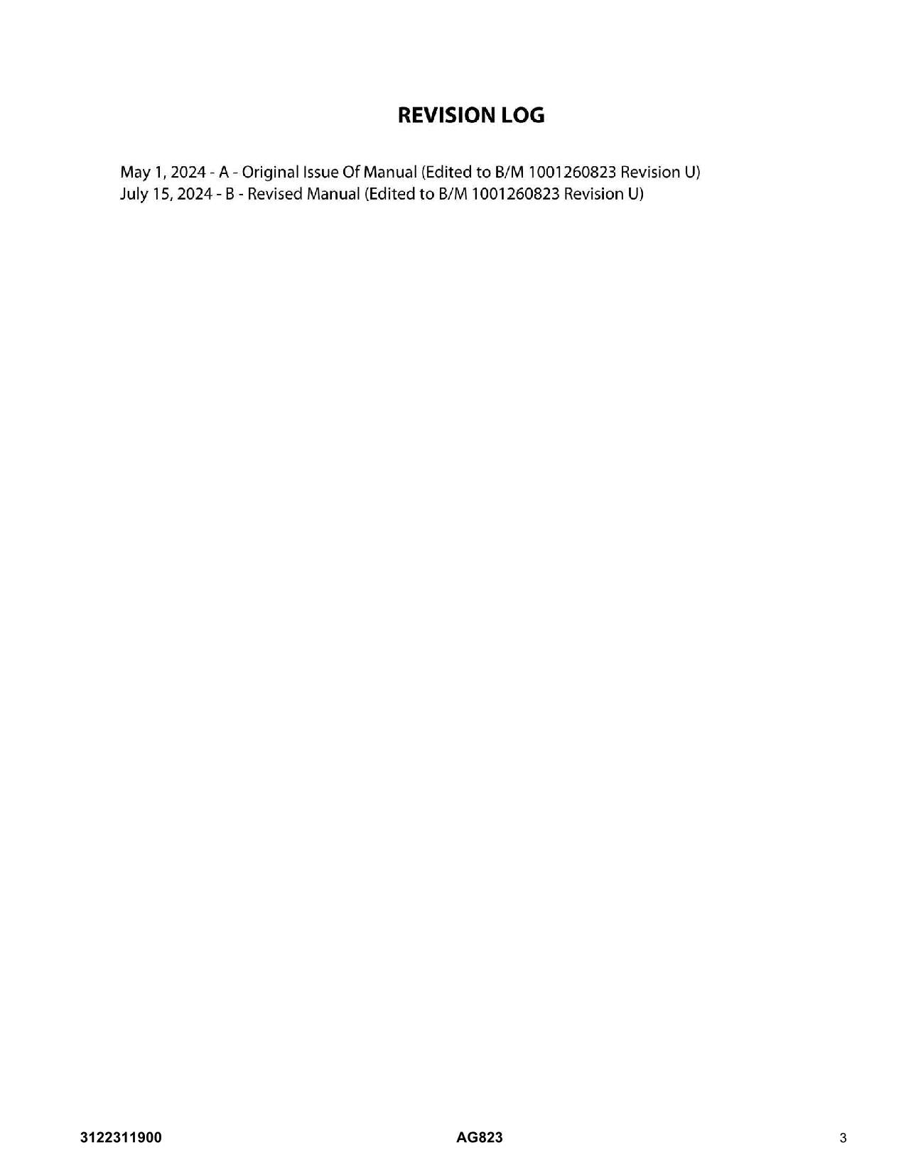 JLG AG823 Telehandler Parts Catalog Manual