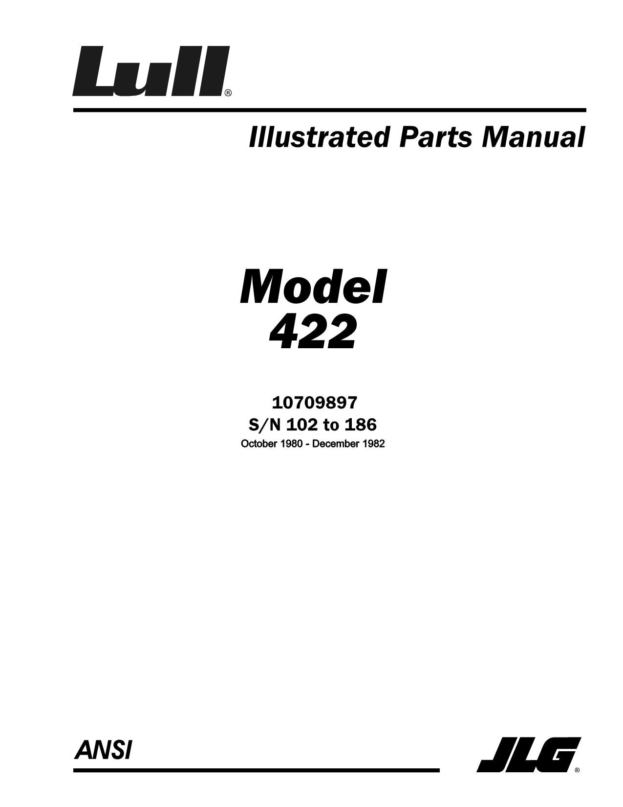 Manual del catálogo de piezas del manipulador telescópico JLG 422