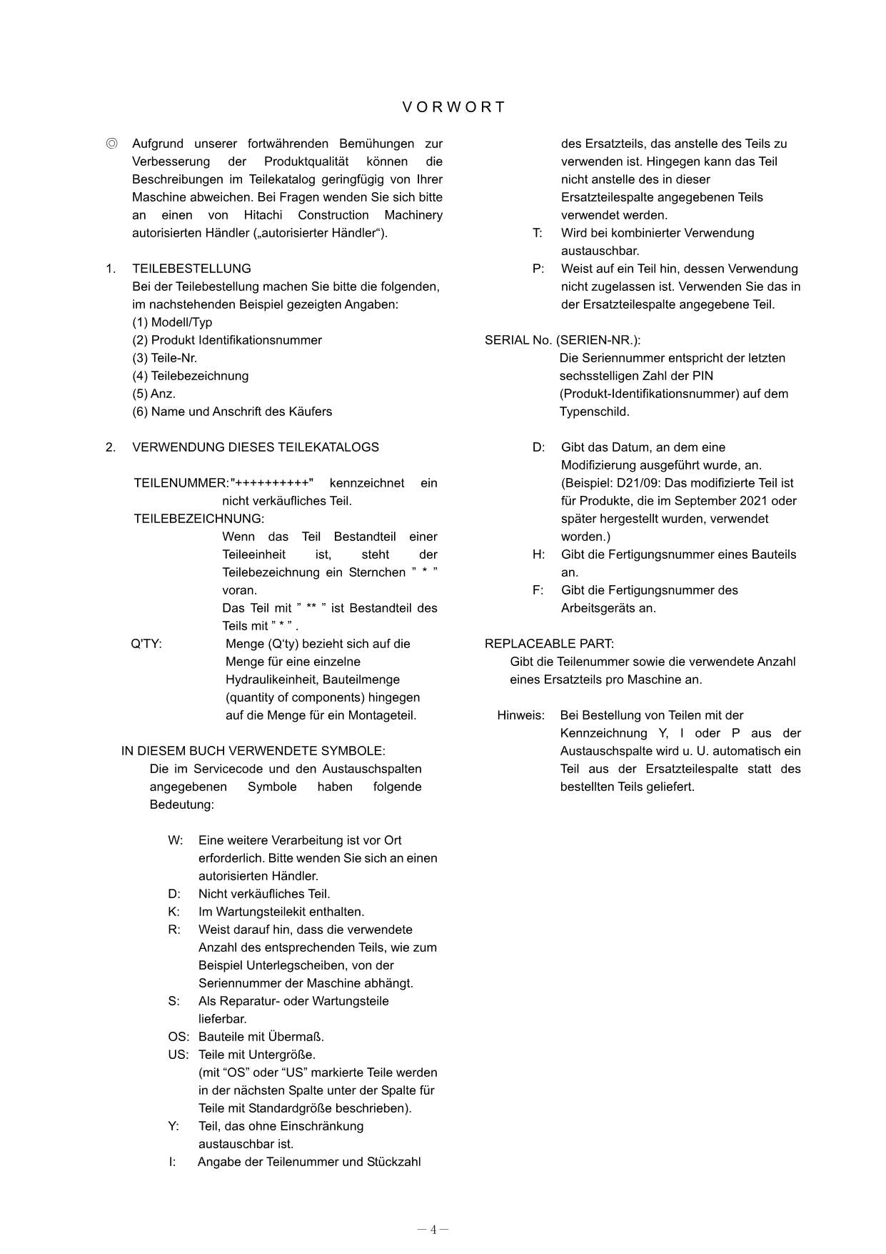 Hitachi ZW550-6 Equipment Component Wheel Loader Parts Catalog Manual