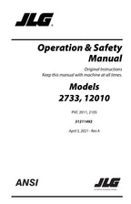 JLG 12010 2733 Telehandler Maintenance Operation Operators Manual 31211492