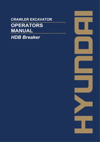 Hyundai HDB Breaker CRAWLER EXCAVATOR Operators Maintenance Manual