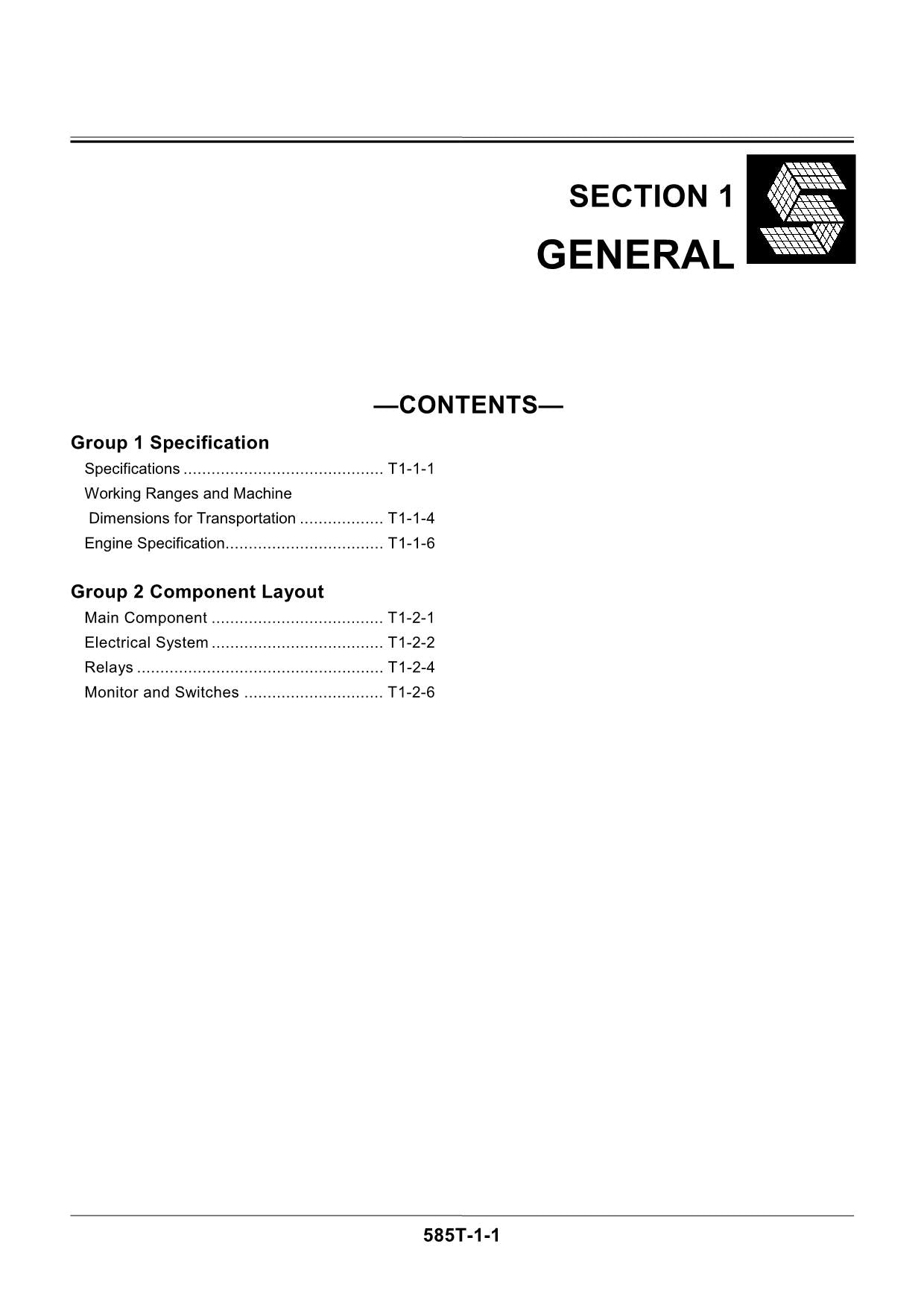 Hitachi EX50U Excavator Operational Test Troubleshooting Service Manual Schemes