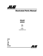 Manual del catálogo de piezas del elevador de pluma JLG 600AJ