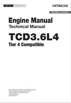 Hitachi TCD3.6L4 Tier 4 Compatible Wheel Loader Engine Manual Technical Manual